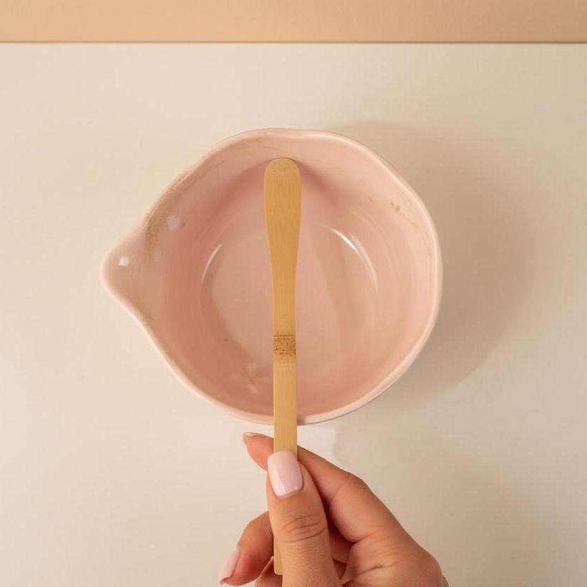 Handmade 4pc Pink Floral Matcha Tea Set | Ceramic Bowls, Matcha Bowl 450ml