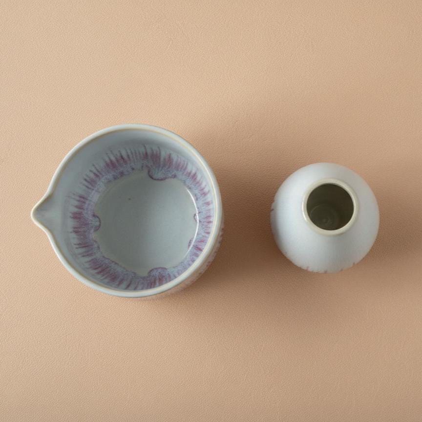 Handmade 2pc Purple Glaze Matcha Set | Ceramic Bowls, Matcha Bowl 450ml
