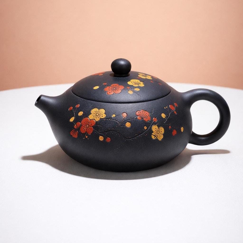 Handmade Funky Blue Kyusu Japanese Tea Pot