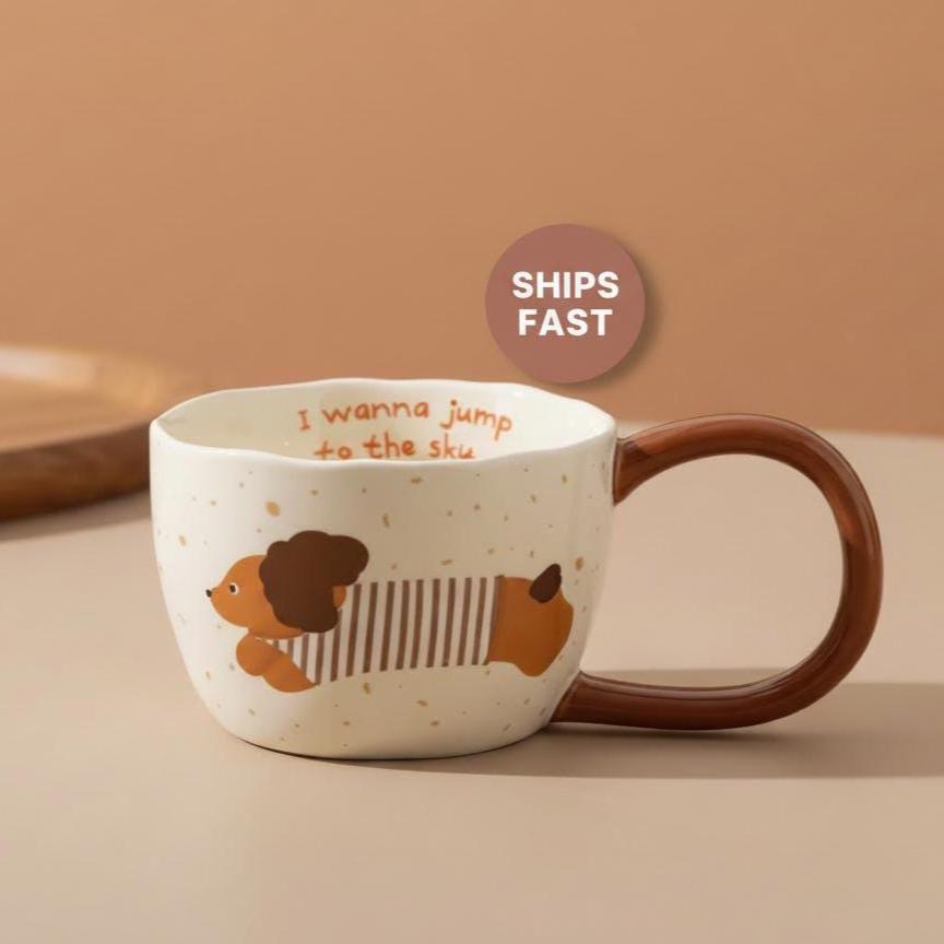 Hand-made Dog Coffee Mug | Ceramic Mug