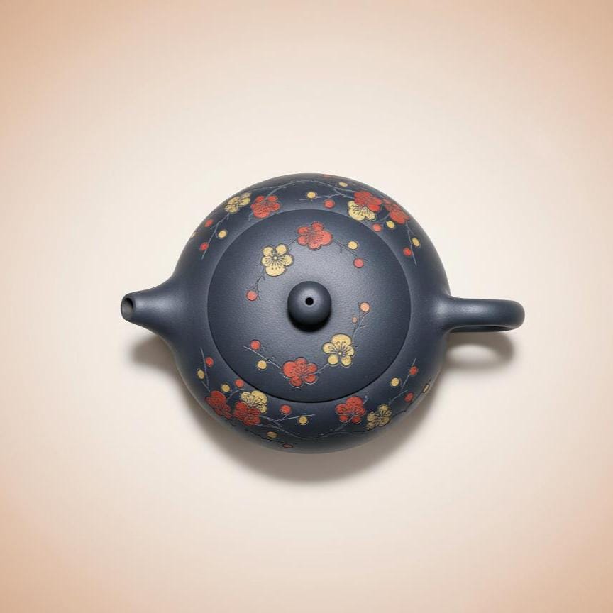 Handmade Funky Blue Kyusu Japanese Tea Pot