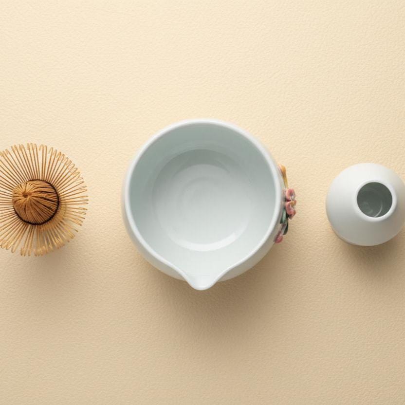 Handmade 4pc Celadon Blue Matcha Tea Set | Ceramic Bowls, Matcha Bowl 450ml