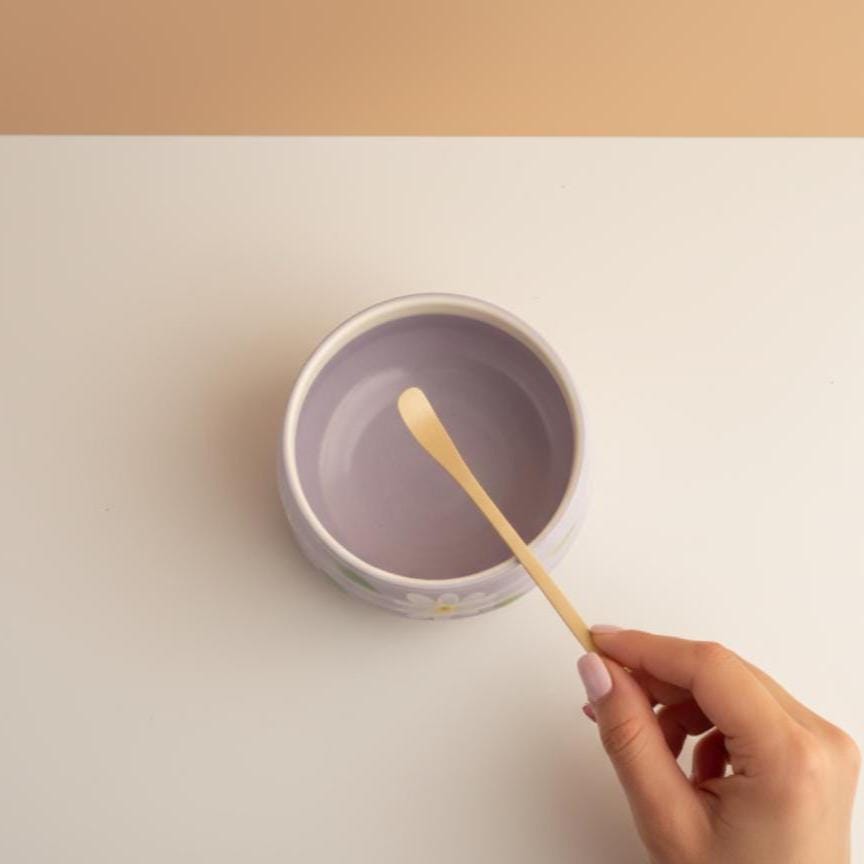 Handmade 4pc Lavender Matcha Tea Set | Ceramic Bowl, Matcha Bowls 450ml