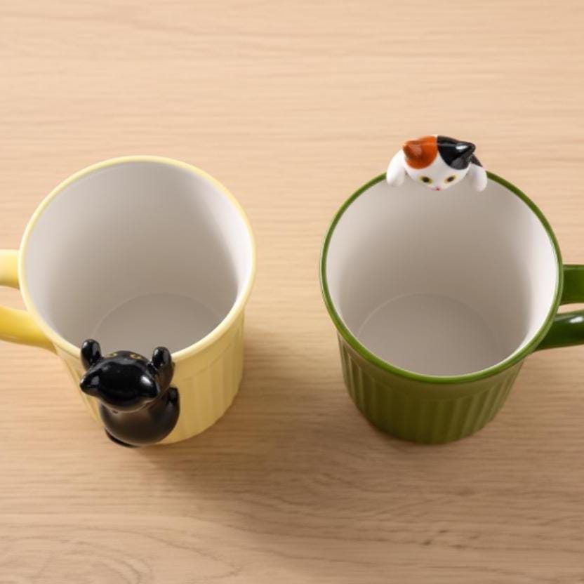 Handmade Cat Figure Coffee Mug | Ceramic Mug