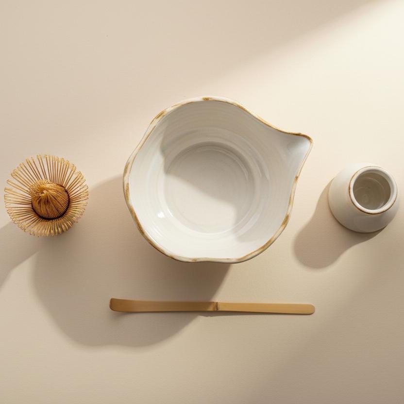 Handmade Red Flower Matcha Tea Set | Ceramic Bowls, Matcha Bowl 450ml